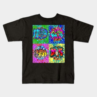 pop art graffiti music trendy splash Kids T-Shirt